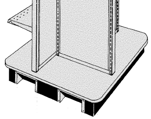 Four Way Merchandiser Display Shelf 